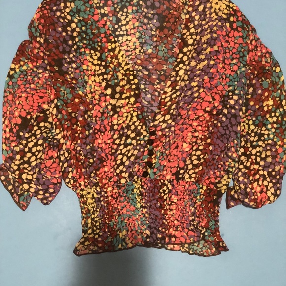 Multi Colored Sheer Crop top. - Picture 5 of 5